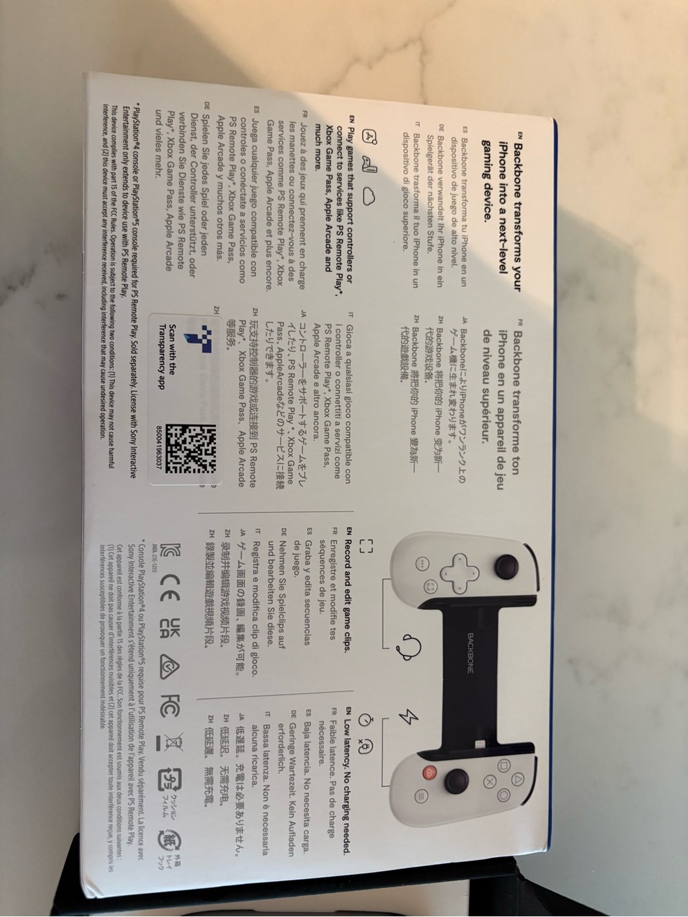 Sony PlayStation Backbone Mobile Controller – White and Black Accents - Picture 6 of 7